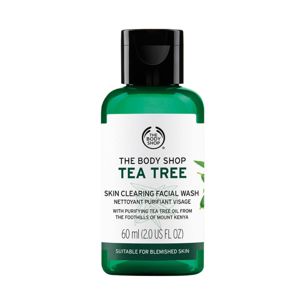 The Body Shop Tea Tree Skin Clearing Facial Wash - Purifying Vegan Face Wash For Oily  Blemished Skin - 2 oz