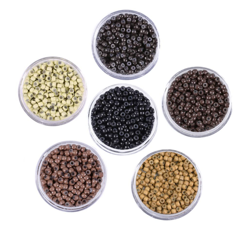 Yantaisiyu Unisex Not,Specified 500 Pcs Hair Extensions Copper Ring Beads 3.0Mm Nano Ring Beads Silicone Lined Micro Links Beads For Hair Extensions (Blonde)