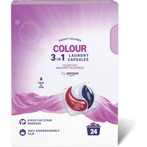 by Amazon Colour Laundry Capsules 3-in-1, 24 Washes