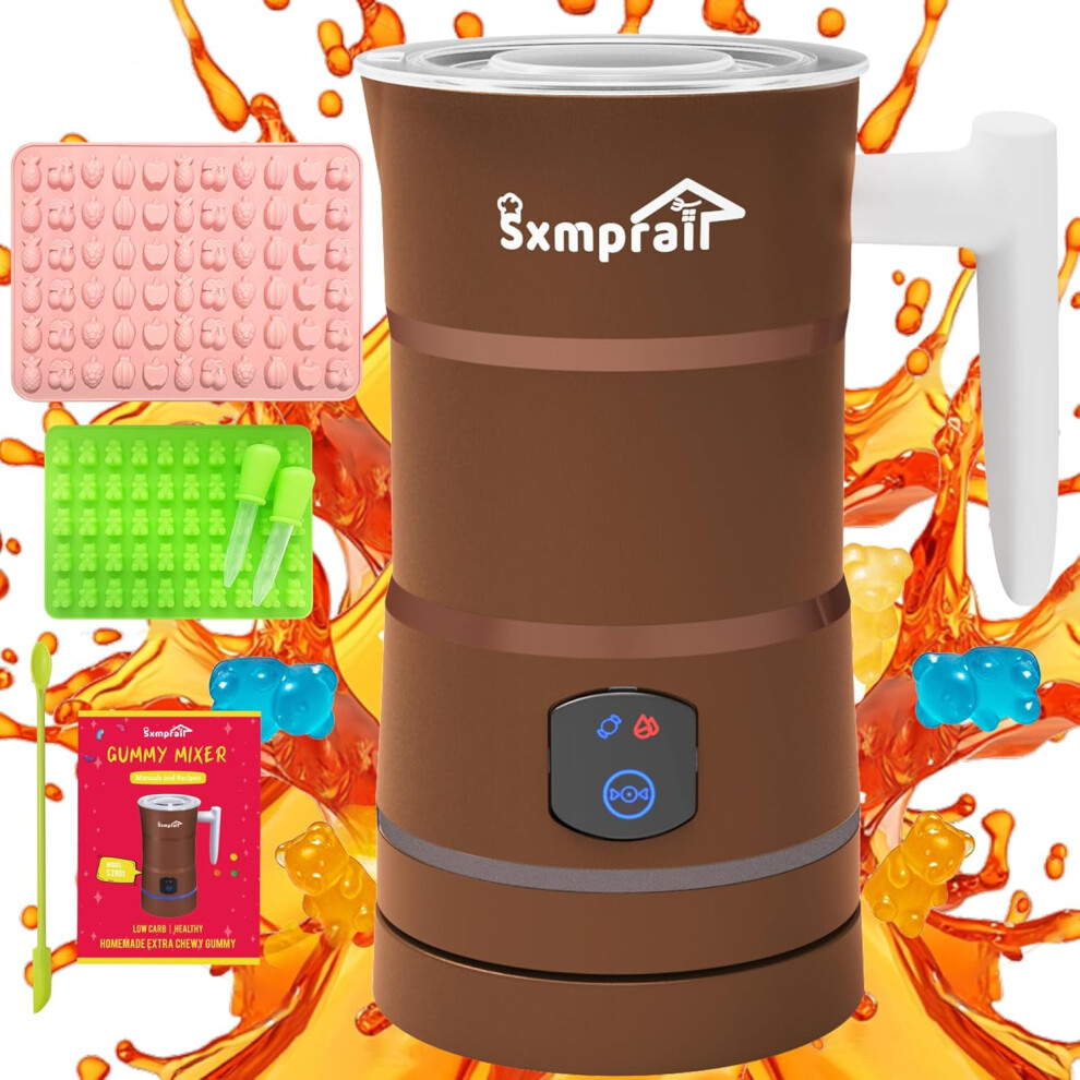 Rodballfy (Brown) Gummy Candy Maker Mixer Make Gummy, Infused Herb Edible Gummy Machine, Gummy Making Kit, Diy Gummy, Include 1 Bear Gummy Mold, 2 Dropper,... Brown