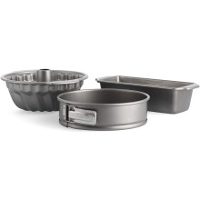 (3-Piece Bakeware Set) KitchenAid Aluminized Steel PFAS-Free Non-Stick 3-Piece Bakeware Set, 24cm Spring Form Cake Pan, 24cm Tulband Cake Form & 27cm x 11cm Loa...