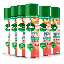 Dettol All In One Disinfectant Spray, Summer Fruits, 6 Pack
