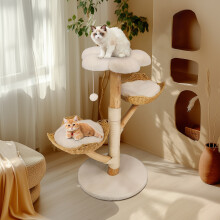 Cat Climbing Tree Tower for Multiple Cats with Cushion Sisal Scratching Post