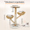 Bingopaw Cat Climbing Tree Tower for Multiple Cats with Cushion Sisal Scratching Post 3