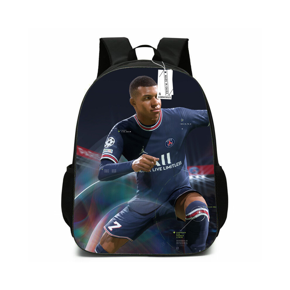 (4, 17-inch backpack (29*16*42)) New Football Star Mbappe Print Simple Teenager School Bag Men and Women Leisure Travel Backpack-image-OPC-PGMRG8Q-NEW