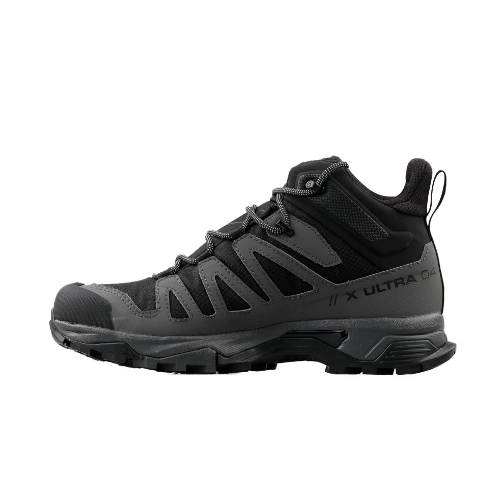 Salomon X Ultra 4 MID Gore-TEX Hiking Boots for Men Black/Magnet/Pearl Blue 10.5