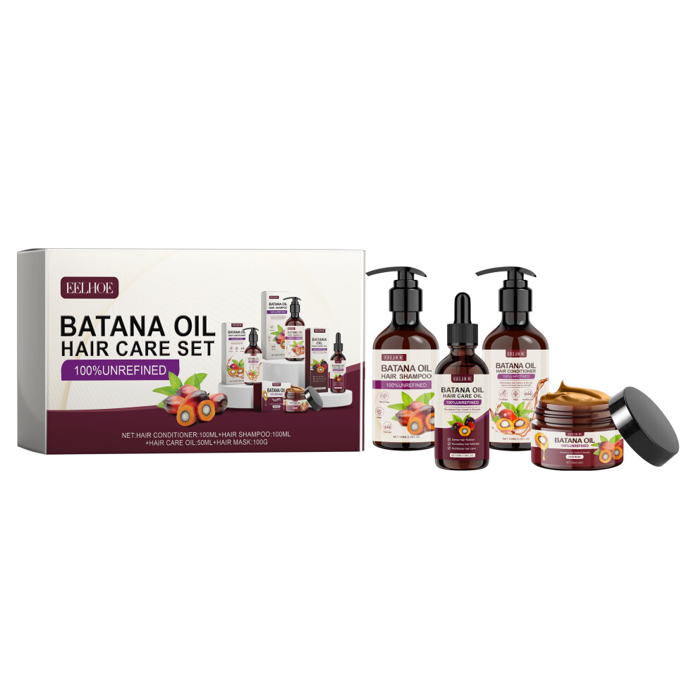 EELHOE Batana Oil Volumizing Hair Care Set, Repair Hair, Nourish Hair, Smooth Hair Care