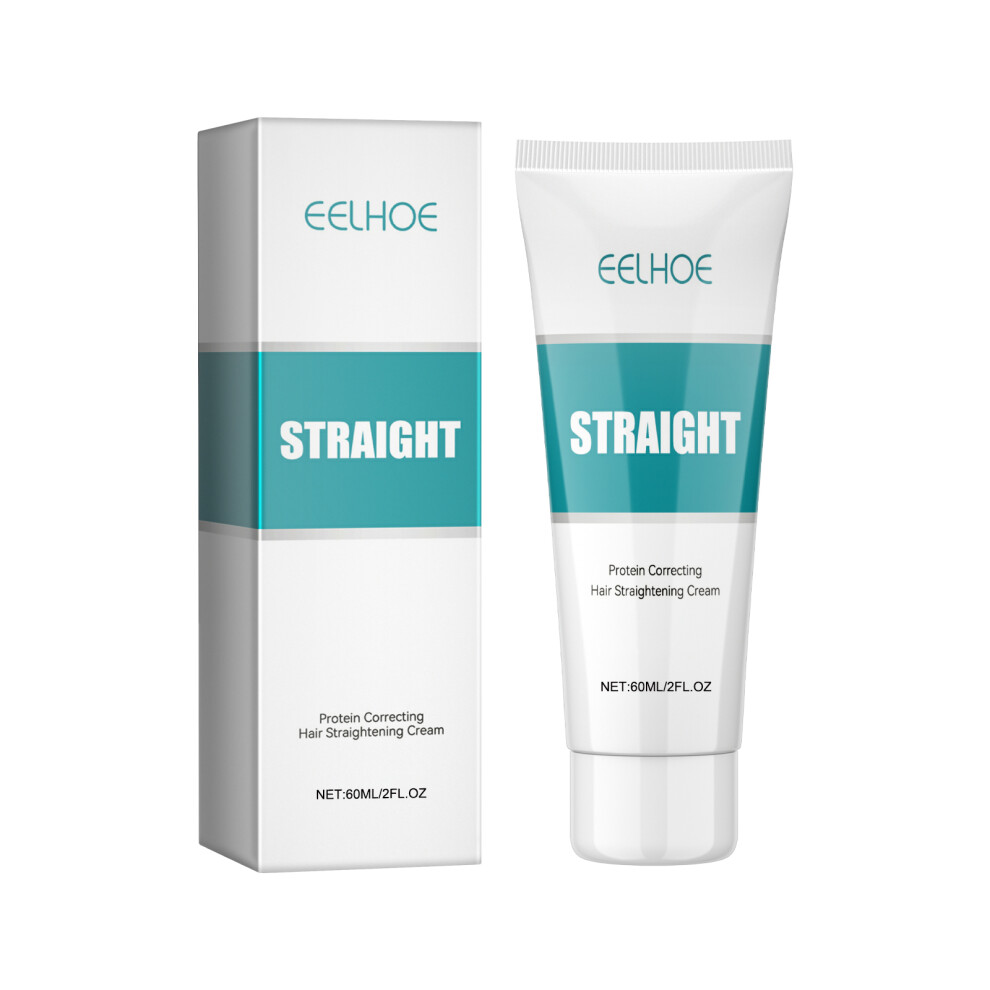 EELHOE Protein Correction Hair Straightening Cream, Smoothing Frizz Repair Split Damaged Hair Straightening Treatment Cream