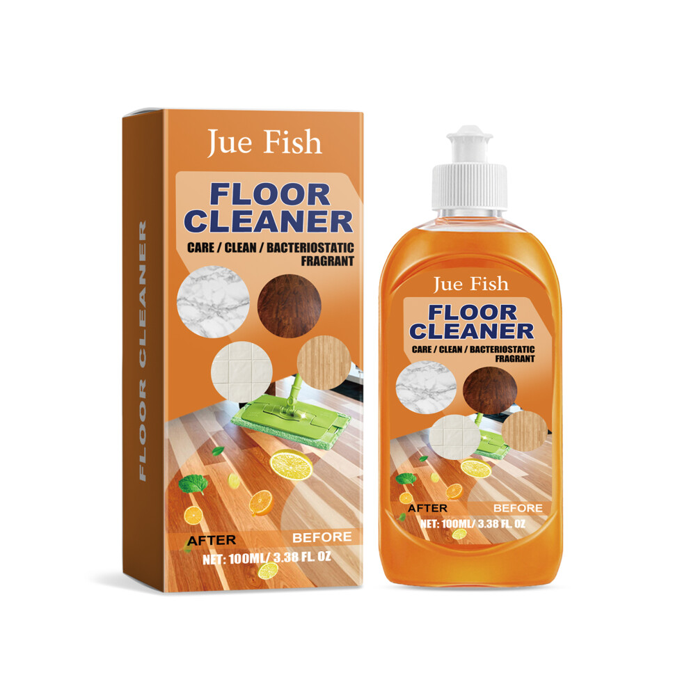 Jue-Fish Floor Cleaner, Wood Floor Cleaning Polishing Brightening Strong Decontamination Descaling Tile Cleaner