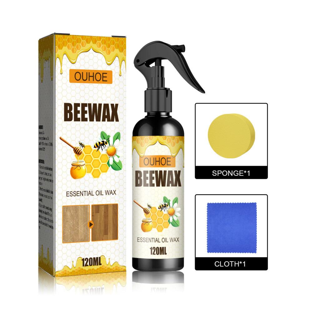 OUHOE Furniture Beeswax Spray, Furniture Floor Care Polishing Waterproof Anti-Cracking Scratches Refurbished Care Wax