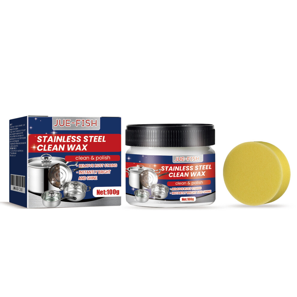 Jue-Fish Stainless Steel Cleaning Kitchen Utensils, Pots And Pans, Cooktops, Heavy Oil, Rust Removal, Cleaning And Descaling Paste Cream