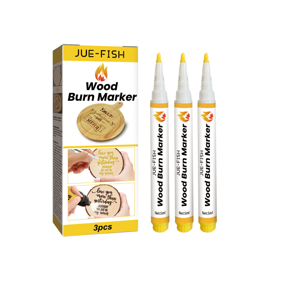 Jue-Fish Wood Burning Marker, Diy Wood Coaster Cutting Board Pyrograph Pen Wood Burning Marker