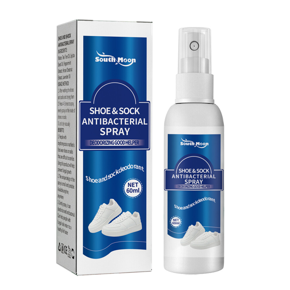 South Moon Shoe & Sock Antibacterial Spray, Shoes And Socks Clean Sweaty Feet To Odor Dry Shoe Cabinet Freshener