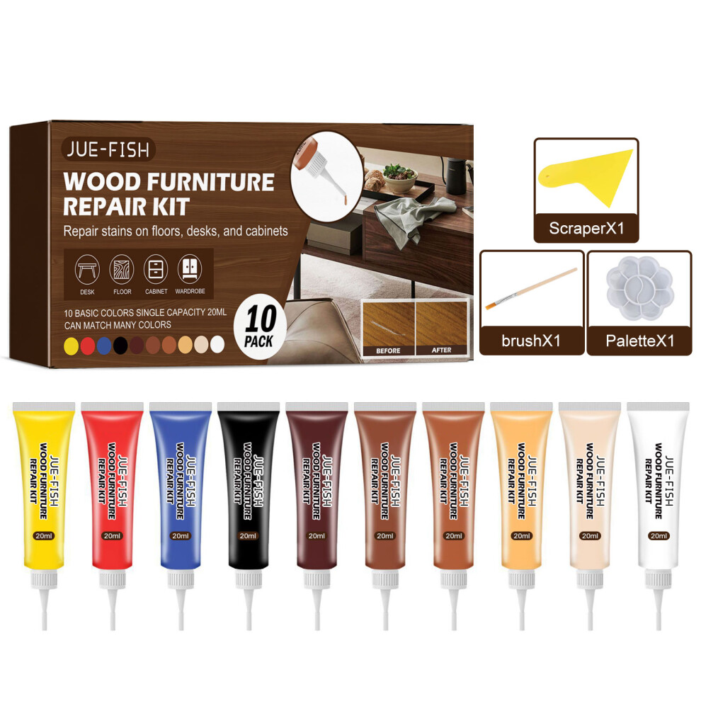 Jue-Fish Wood Furniture Repair Kit Furniture Beauty Repair Material Repair Faded Touch Up Kit