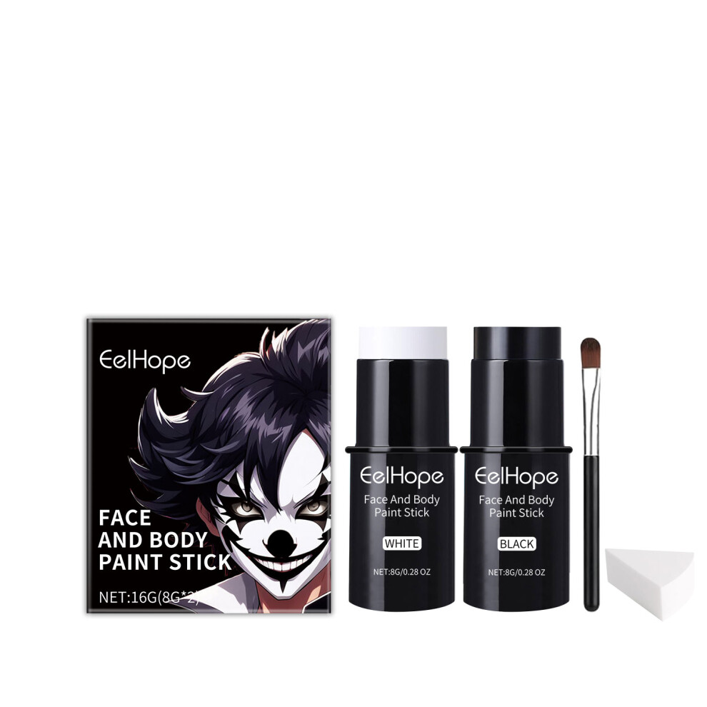 Eelhope Halloween Face Painting Stick Set, Covered With Painted Foundation Makeup Clown Colorful Stick