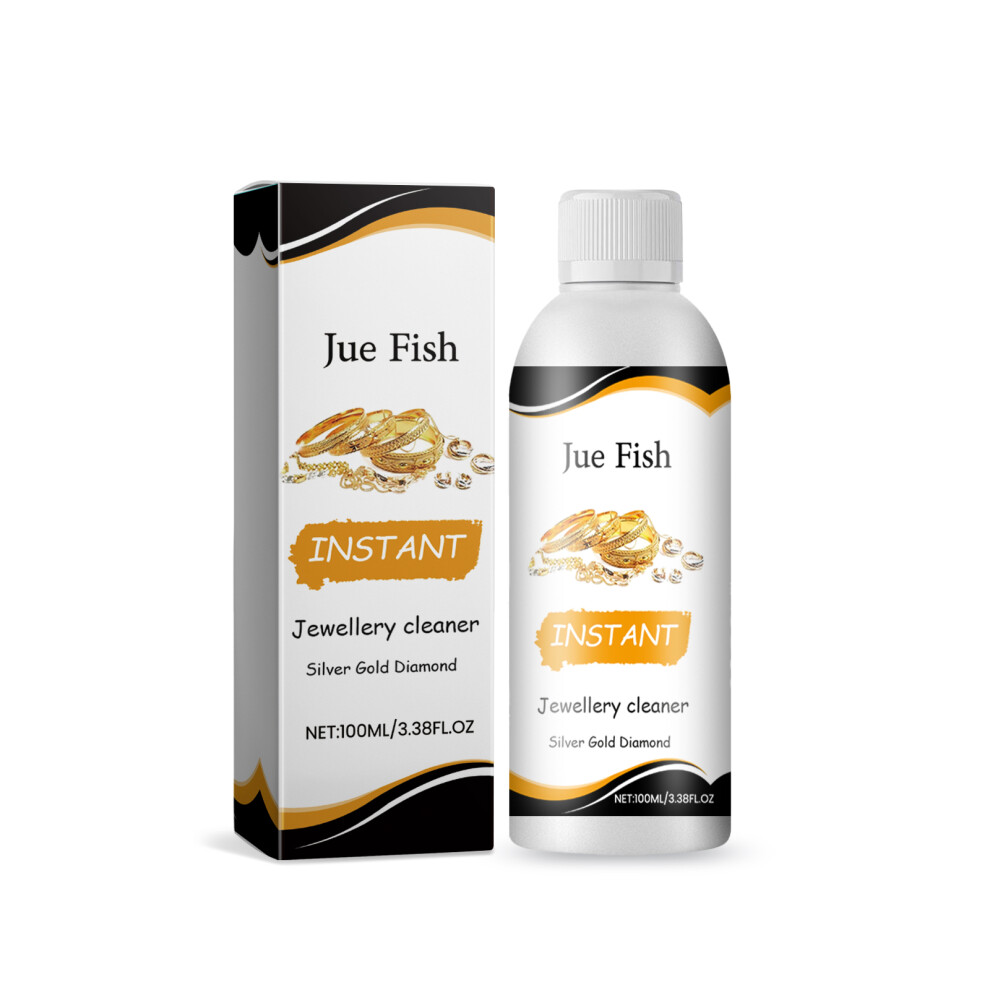 Jue-Fish Jewellery Cleaner, Jewelry Care Decontamination Cleaning And Glass Surface Care Cleaner Gold/Silver/Black