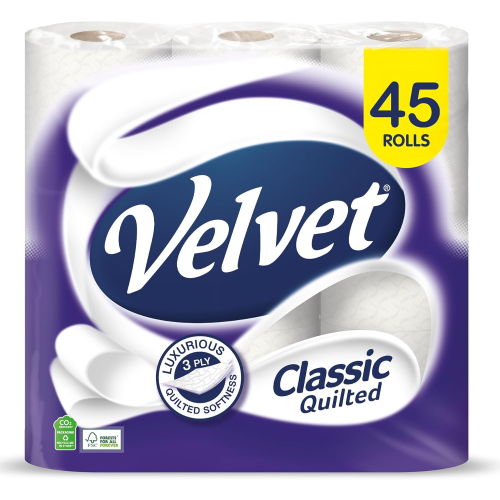 Velvet Velvet Classic Quilts Toilet Roll 45 Rolls
