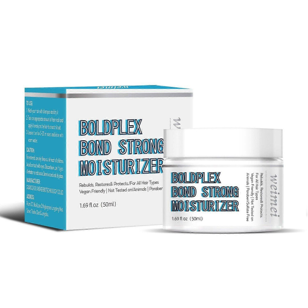 (2PCS) Bond Strong Moisturizing Hair Mask - Bond Restore Treatment for Dry, Damaged Hair - Repair & Nourish Curly, Bleached, Frizzy Hair - Rosemary Oil for H