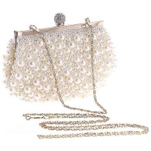 Evening Wedding Clutch Handbag Pearl Bag Dress Dinner Bag Small Purse Bridesmaid Handbag White