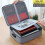 hot-selling multi-functional document storage bag large-capacity family document file package creative passport document package Three-layer lock gray 4