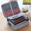 hot-selling multi-functional document storage bag large-capacity family document file package creative passport document package Three-layer lock gray 1