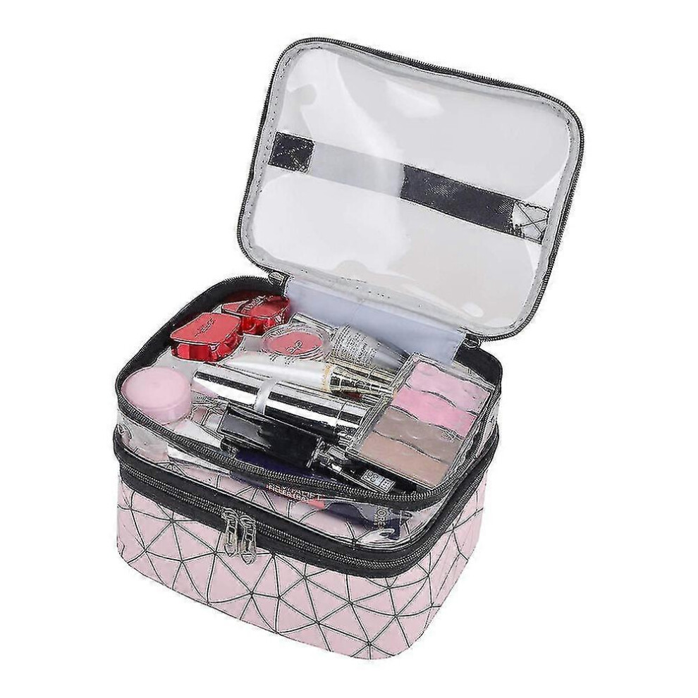 Toiletry Bag Double Layer Bag Transparent Lar Makeup Bag