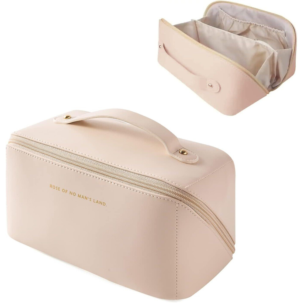 Women Toiletry Bag, Large Capacity Cosmetic Bag, Waterproof PU Co