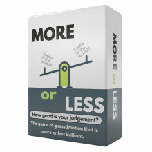 More or Less Original Edition Card Game: How Good Is Your Judgment? 2 Players or More | Adults, Teens, and Kids |