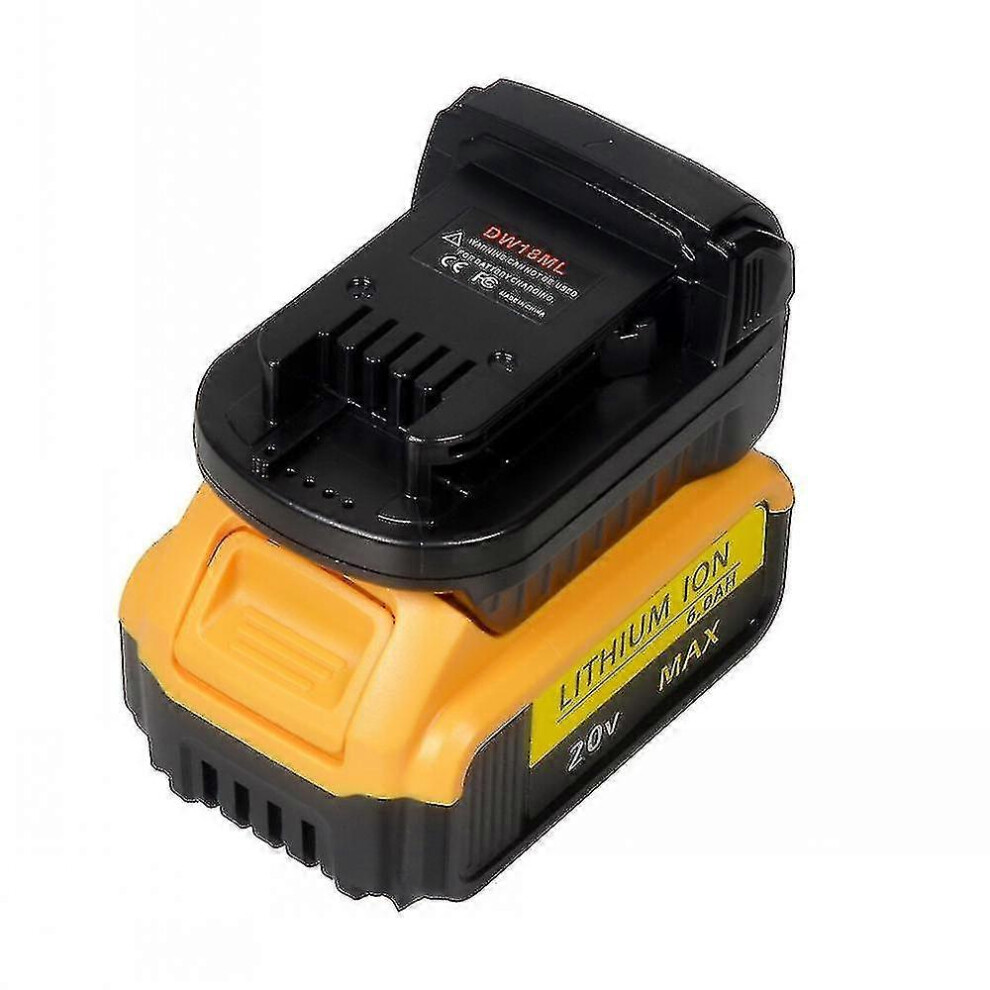 DeWalt 18V/20V Li-Ion Battery Converter to Milwaukee M18: DCB200/DCB180/DCD740 Adapter