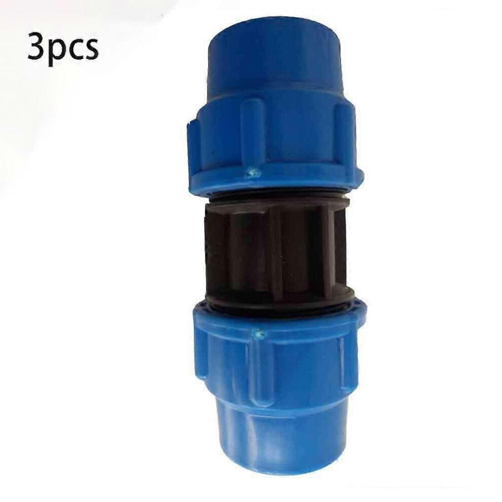 (40Mm) 3Pcs Direct Fitting Pe Pipe Plastic Valve Fittings Garden Farm Irrigation Water Pipe Connection Fittings 5415817839692