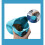 (Blue) Silicone Snack Pack 5 Piece Set, Portable Dog Training Bags 5