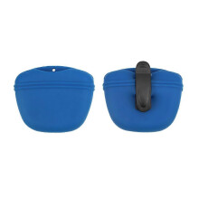 (Dark blue) Silicone Snack Pack 5 Piece Set, Portable Dog Training Bags