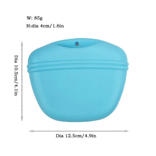 (Dark blue) Silicone Snack Pack 5 Piece Set, Portable Dog Training Bags 1