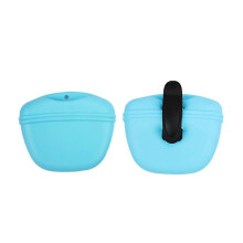 (Blue) Silicone Snack Pack 5 Piece Set, Portable Dog Training Bags