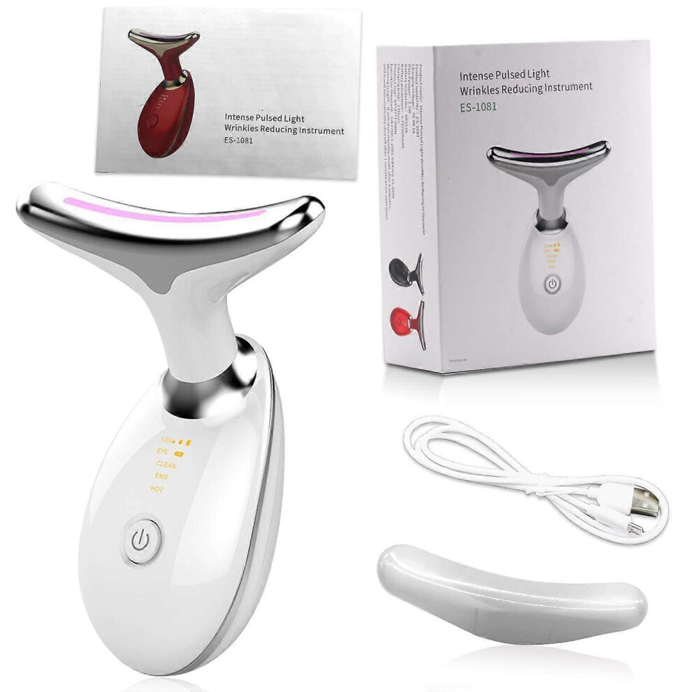 Neck Face Beauty Led Face Skin Led Facial Neck Massager Photon Therapy Wrinkle Removal Tighten Reduce Double Chin