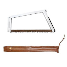 (Silver) Folding saw with storage bag for camping backpacking hikes
