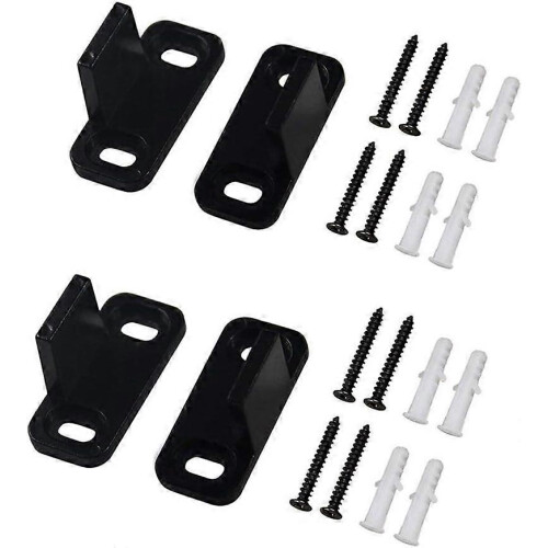 2 Pack Hardware for All Sliding Barn Doors, Adjustable Swing Bottom Tracks