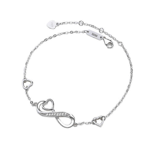 Bracelet women's 925 sterling silver white gold