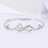 Bracelet women's 925 sterling silver white gold 5
