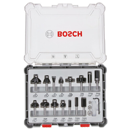 Bosch Bosch Professional 2607017471 Set 15 te?a???? ?e ??te? f???a? ????? ??a f???a ?e st??e??? 6 mm 2