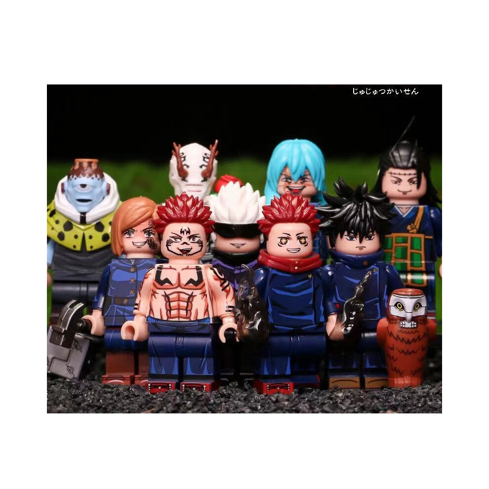 Bonxaif 8Pcs Demon Slayer Series Children's Toy Fit Lego