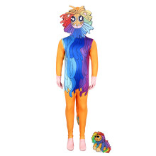 (Yarnaby, 180) Poppy Playtime 4 Cosplay Costume Jumpsuit Yarnaby Pianosaurus Doey Bodysuit Party Fancy Dress for Kids Adult