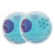 b.box Gel Cooler Twin Pack, Reusable Non-Toxic Gel Ice Packs for Lunchbox and Lunchbag, Kids Ice Packs for Boo Boos, Dishwasher Safe, Value Twin Pack