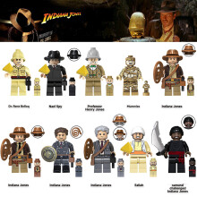 10PCS Raiders of the Lost Ark Indiana Jones Sallah Explorer Adventurer Minifigure Fit Lego present