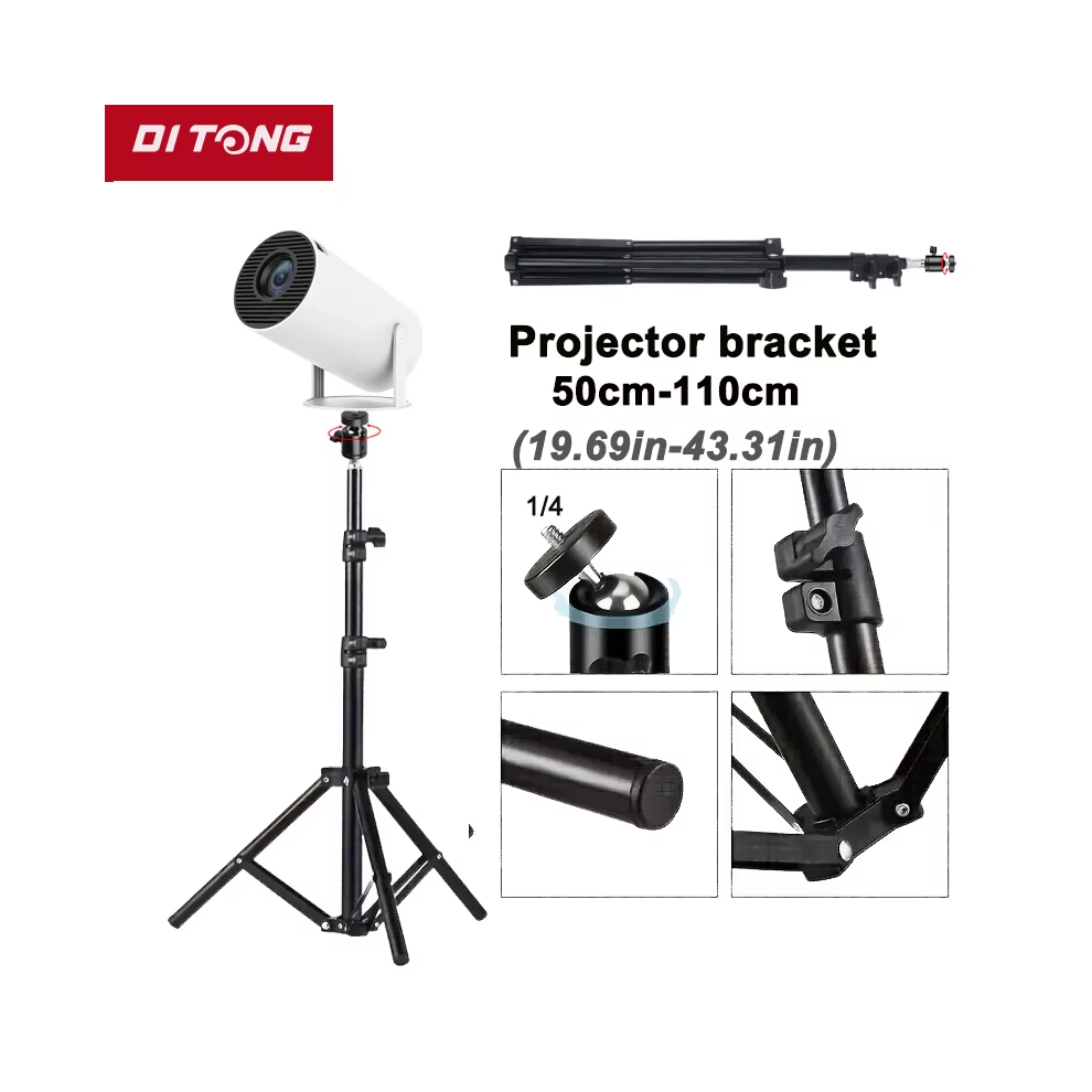 Ditong 110Cm 1/4 Screw Hole Universal Portable Bracket For Magcubic Hy300 Pro Projector Tripod Stand Mount Hy320 Mini Projector 61990616
