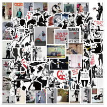 100 Stück Banksy-Aufkleber, britische Street-Art-Sport-Aufkleber für Kinder