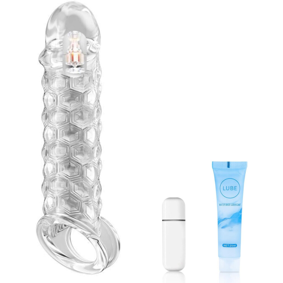Penis Sleeve Vibrator Aid Extender for Men Sex Toys for Couples