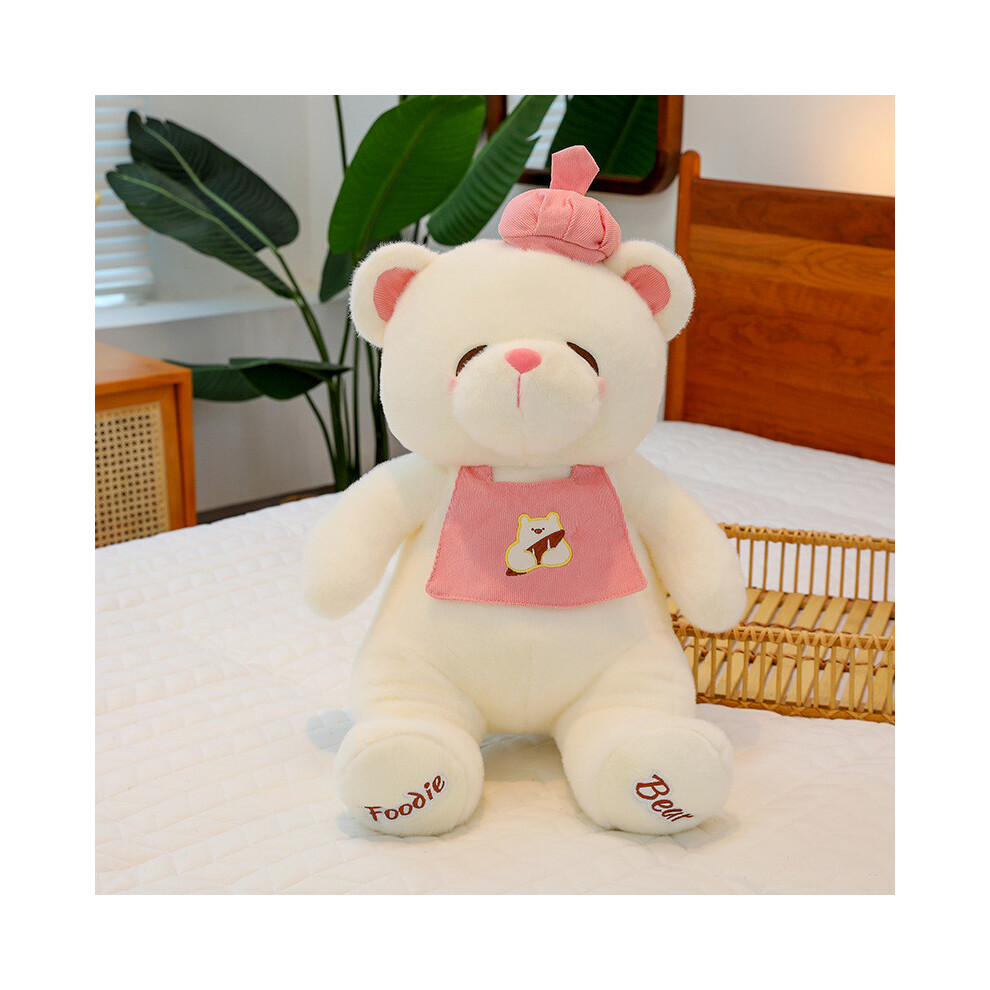 (White, 60cm) Bear Baking Plush Toy Cartoon Soft Stuffed Animal Doll Cute Bakery Gifts Decor-image-OPC-PGMTRF9-NEW