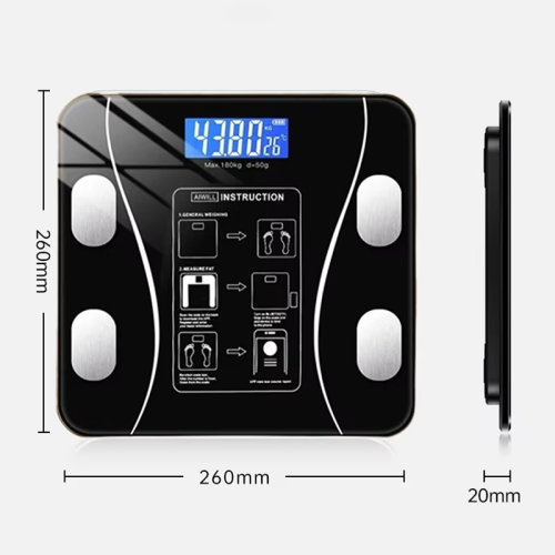 Smart Body Fat Scale Wireless LED Digital Bathroom Weight Scale Body Composition Analyzer Testing Scale 1