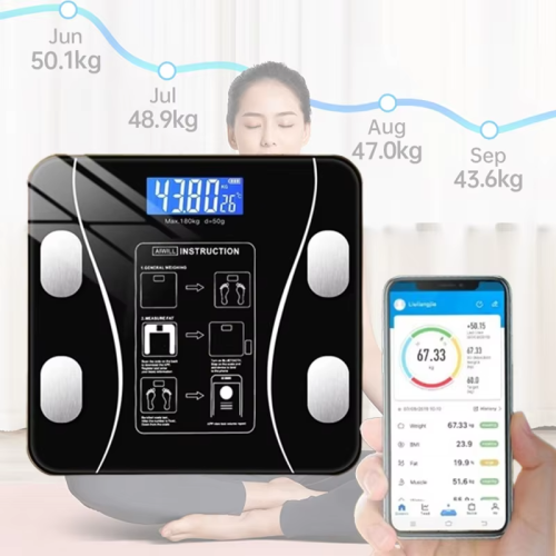 Smart Body Fat Scale Wireless LED Digital Bathroom Weight Scale Body Composition Analyzer Testing Scale 2